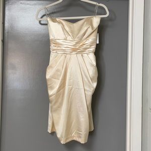 Cream Strapless Dress